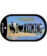 I Love Wyoming Novelty Metal Dog Tag Necklace DT-10513 - £12.47 GBP