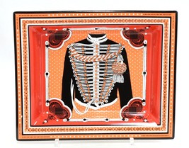 Hermes Brandebourgs Change tray porcelain Ashtray orange pink plate jewelry - £603.37 GBP
