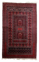 Handmade vintage Turkmen Hachli rug 4.6&#39; x 7.2&#39; (142cm x 221cm) 1960s - ... - $9,567.79 MXN