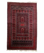Handmade vintage Turkmen Hachli rug 4.6&#39; x 7.2&#39; (142cm x 221cm) 1960s - ... - $9,567.79 MXN