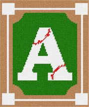 Pepita Needlepoint kit: Letter A Baseball 2, 7&quot; x 8&quot; - £40.29 GBP+