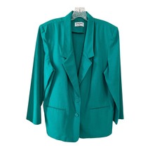Vintage Alfred Dunner Women’s Teal Blazer Jacket Size 16 – Made in USA - $579.83 MXN
