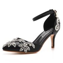 Bride 7cm High Heels Wedding Shoes Multicolor Rhinestone Pumps Christmas Day Eve - £56.90 GBP