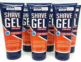 (6 Tubes) Clear Shaving Shave GEL MEN w/ ALOE &amp; VITAMIN E 7 oz Each SEALED - $34.64