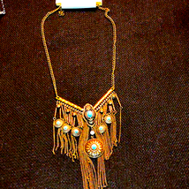 NWT Exquisite Egyptian revival necklace W/turquois - £35.19 GBP