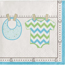 Bundle of Joy Boy Beverage Napkins - Baby Shower Party Supplies - $1.42