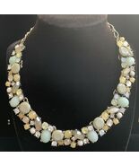 Rhinestone Crystal Cluster Necklace by Loft Adjustable to 15&quot; - €55,28 EUR