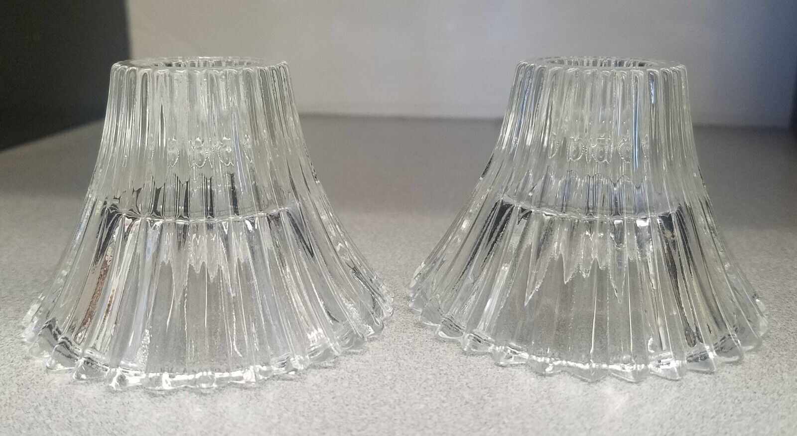 Indiana Glass Stackable Pilar & Tealight Candle Holders Vintage 1990's NEW - $10.39