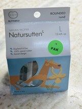 Natural Pacifier Natursutten Rounden L 12 Months Up-Butterfly - £11.59 GBP