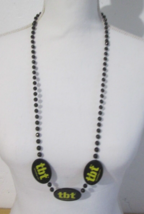 Vintage 17&quot; Double-Sided &quot;TBT* Tampa Bay Times&quot; Black Beaded Mardi Gras ... - $112.90 MXN