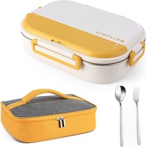 Adult Lunch Box, 1400ML 4 Compartment Stainless Steel Bento Lunch Box - £39.04 GBP