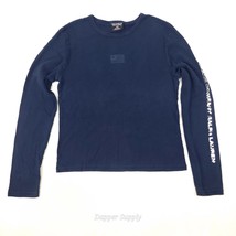 Polo Jeans Co. Ralph Lauren Long Sleeve T Shirt Navy Blue Chrome Letters... - £10.37 GBP