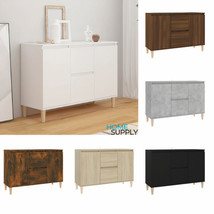 Modern Wooden Home Sideboard Storage Cabinet Unit With 2 Doors 2 Drawers Wood - £76.21 GBP+