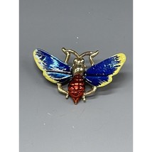 Vintage Bee Bug Enamel Brooch Pin Taiwan Retro Colorful Cosplay - £7.45 GBP