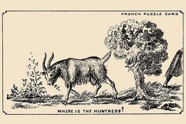 Where is the Huntress? by French Puzzle Card - Art Print - £17.42 GBP+