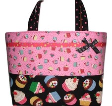 Cupcakes Diaper Bag, Pink Cupcakes Tote Bag, Baby Girls Pink Cupcakes Diaper Bag - £74.34 GBP
