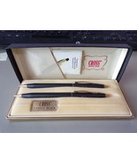 Vintage Cross Pencil Pen Set Classic Black Blue Ink Small Initials BJ 2501 - €51,06 EUR