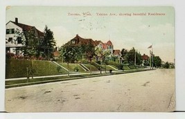 Washington Yakima Ave Showing Beautiful Residences Tacoma 1910 Postcard I14 - £7.12 GBP