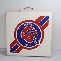 Vintage Buffalo Bills Stadium Seat Cushion 15”x15” Red Helmet Logo Handl... - £19.25 GBP