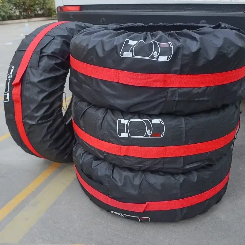 Universal Car Tire Covers - Dust-Proof Oxford Storage Bags, Large | Set of 4 - $49.99