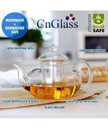 CnGlass Glass Tea Kettle Stovetop Safe, Clear Glass Teapot with Removabl... - £19.71 GBP