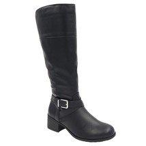 Style &amp; Co Women Block Heel Riding Boots Vanesa Size US 5.5M Black - £22.88 GBP