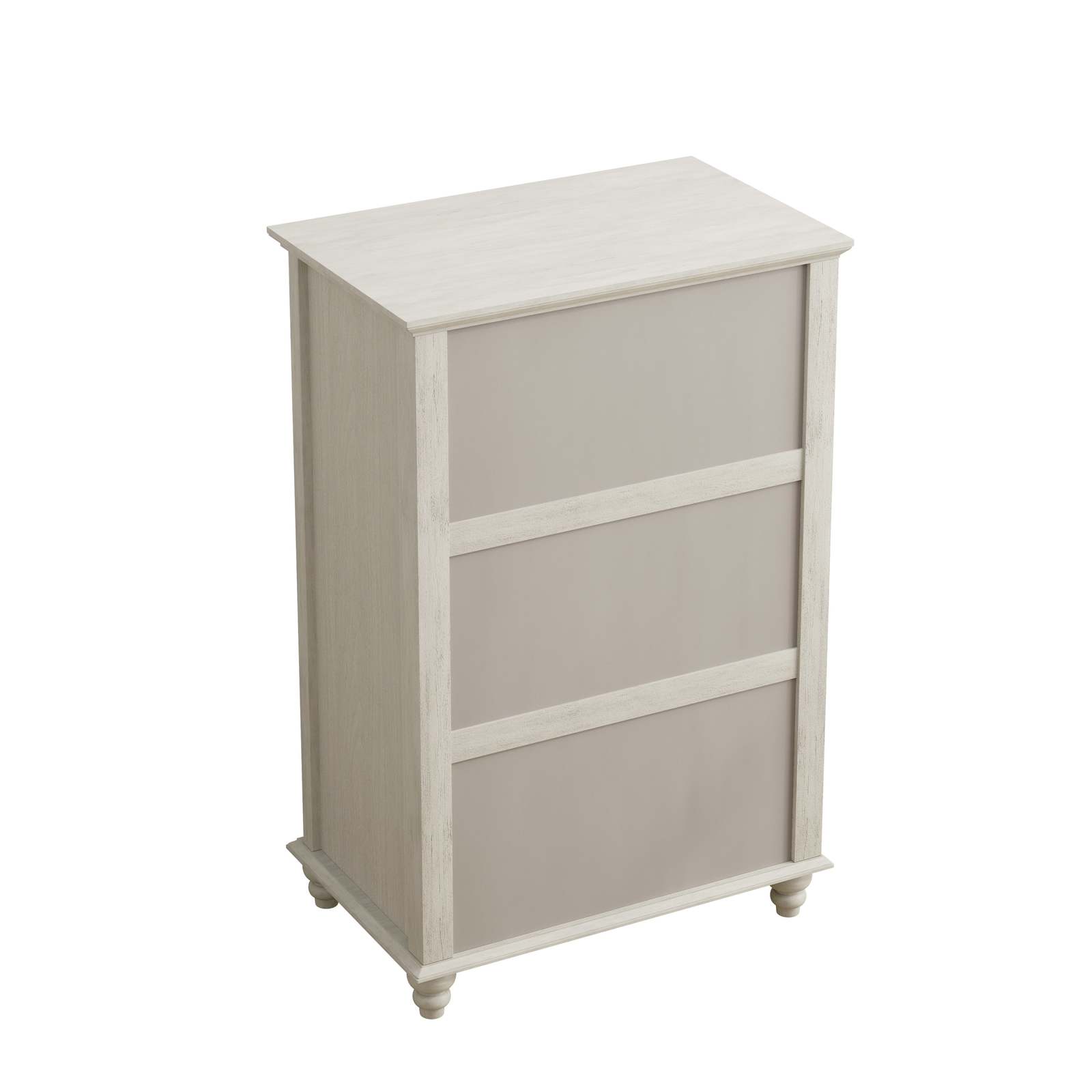 Beige Fluted 5-Drawer Dresser: Modern 45" Tall Chest of Drawers Item image 11
