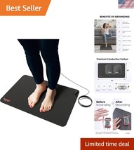 Indoor Grounding Mat with 15ft Cord - Enhance Sleep and Wellness, Black ... - $42.00