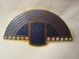 Vintage Isle of Skye Pin / Brooch: Deep Purple Arches on Gold w/ insets - £15.73 GBP