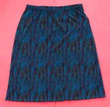 Scalloped Hem Sheer Elastic Waist Lightweight Colorful Skirt Medium USA Made - £3.89 GBP