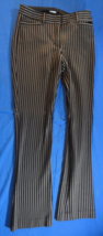 Express Black &amp; White Striped Stretch Columnist Barely Boot Mid Rise Pants 6R - £20.77 GBP