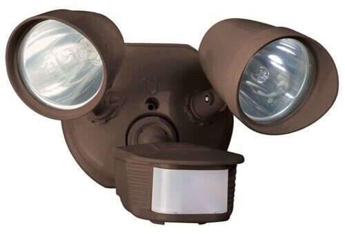 Coleman Cable L6010BR Bronze 180-Degree Twin Head Halogen Security Flood Light - $30.85