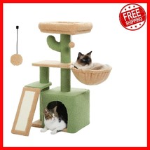 Multi-Level 32&#39;&#39; Cactus Cat Condo with Removable Top Perch &amp; Hammock for... - $1,127.54 MXN