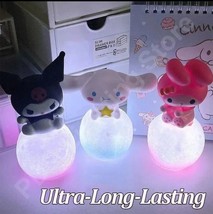 3 Pieces Night Light Hello Kitty Cinnamoroll Kuromi Sanrio Led Light Cute 12cm - £22.08 GBP
