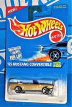 Hot Wheels 1996 Mainline #455 &#39;65 Mustang Convertible Mtflk Gold w/ 3SPs - £3.98 GBP