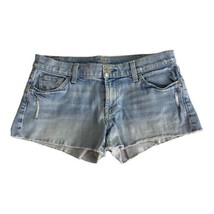 7 for all man kind Womens Shorts Adult Size 28 Light wash Denim Booty Distressed - £16.06 GBP