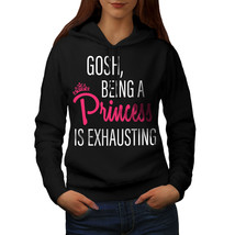 Wellcoda Princess Joke Womens Hoodie, Funny Quote Casual Hooded Sweatshirt - $36.82