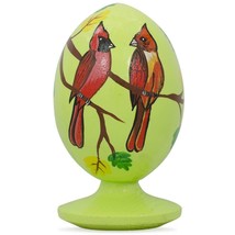 Red Cardinal Birds in Forest Wooden Figurine - £23.17 GBP