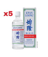 Kwan Loong Medicated Oil 57ml X 5 bottles with Menthol &amp; Eucalyptus Oil ... - $58.61