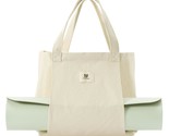 Moyaqi Canvas Tote Bag With Yoga Mat Carrier Pocket Carryall Shoulder Ba... - $38.99