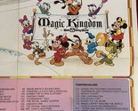 1974 WALT DISNEY WORLD MAP 31&quot; x 39&quot; MAGIC KINGDOM Souvenir Space Mountain - $123.75