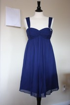 NWT J. Crew 4 Suzy Bridesmaid Dress Silk Chiffon Dark Cove Navy Blue A2868 - £24.21 GBP