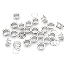 3/16&quot; (5Mm) Hole Size 100 Sets Silver Metal Grommets Eyelets With Washer... - £17.30 GBP