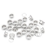3/16&quot; (5Mm) Hole Size 100 Sets Silver Metal Grommets Eyelets With Washer... - £17.29 GBP