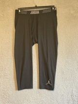 Air Jordan Compression Pants Men&#39;s Size 3XL Black Used - $16.83