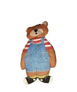 Vintage Handmade Baby Bear Pillow Plush 10.5&quot; Stuffed Toy Cranston Print... - $20.58 CAD