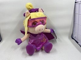 Disney Junior Muppet Babies Super Fabulous Piggy 8&quot; Plush Toy Doll Tag Damaged - £3.95 GBP