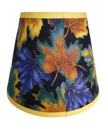 Autumn Fall Leaves Custom Made Fabric Handcrafted Lamp Shade 6 x 10 x 8 - $40.09