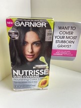 New Garnier Nutreisse Ultra Coverage Black Sesame 200 Permanent Hair Color - £7.83 GBP