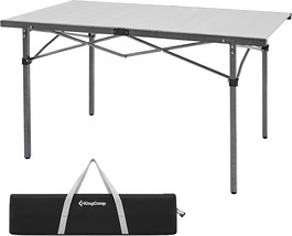 Kingcamp Camp Table: Aluminum Folding Table Roll Up Lightweight Foldable Table - £128.18 GBP